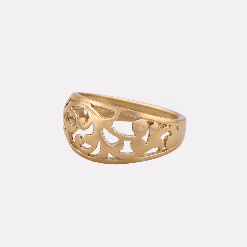 Anillo Hojas 14k 2.8g #7